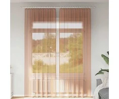 Voile užuolaidos su kilpomis, 2vnt., terakota sp., 140x260cm
