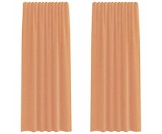 Voile užuolaidos su kilpomis, 2vnt., terakota sp., 140x245cm