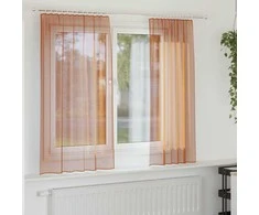 Voile užuolaidos su kilpomis, 2vnt., terakota sp., 140x140cm