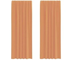 Voile užuolaidos su kilpomis, 2vnt., terakota sp., 140x260cm