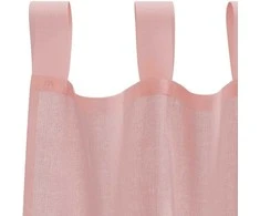 Voile užuolaidos su strypų kišenėmis, 2vnt., rožinės spalvos
