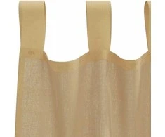 Voile užuolaidos su strypų kišenėmis, 2vnt., smėlio spalvos