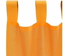 Voilės užuolaidos su kilpelėmis, 2 vnt., oranžinės, 140x225 cm