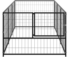 Gyvūnų narvas be durų Juoda 300 x 100 x 70 cm Plienas
