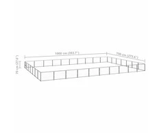 Voljeras šunims, juodos spalvos, 70m², plienas