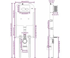 Cisternos rėmas su saugykla Balta 50 x 8 x 131 cm Plienas