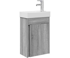 Vonios baldų komplektas su maišytuvu Pilka Sonoma