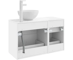 Vonios baldų rinkinys 2 pcs Balta Apdirbta mediena