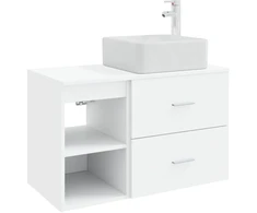 Vonios baldų rinkinys 2 pcs Balta Apdirbta mediena