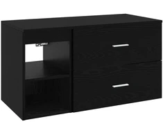 Vonios baldų rinkinys 2 pcs Juodojo ąžuolo Apdirbta mediena
