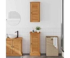 Vonios baldų rinkinys su lentyna VIGO 2 pcs Ruda ir medaus ruda