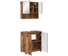 Vonios baldų rinkinys 2 vnt. Senovinis medis 61 x 35 x 64 cm