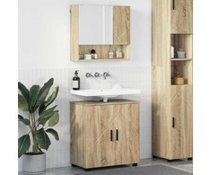 Vonios baldų rinkinys su saugykla 2 pcs Sonoma ąžuolas