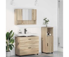 Vonios baldų rinkinys su stalčių 3 pcs Sonoma ąžuolas