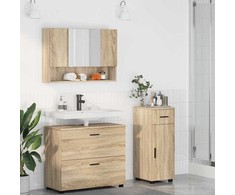 Vonios baldų rinkinys su stalčių 3 pcs Sonoma ąžuolas