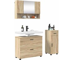 Vonios baldų rinkinys su stalčių 3 pcs Sonoma ąžuolas