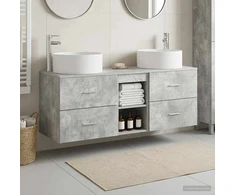 Vonios baldų rinkinys 3 vnt. Betono pilka 49,5 x 44,5 x 65,5 cm