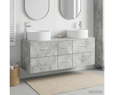 Vonios baldų rinkinys 3 vnt. Betono pilka 49,5 x 44,5 x 65,5 cm