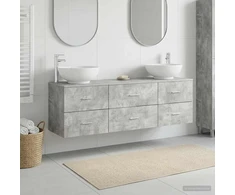 Vonios baldų rinkinys 3 vnt. Betono pilka 49,5 x 44,5 x 65 cm