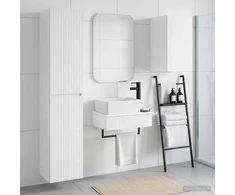 Vonios baldų rinkinys 3 vnt. Itin blizgi balta