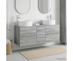 Vonios baldų rinkinys 3 vnt. Pilka Sonoma 49,5 x 44,5 x 65,5 cm