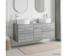 Vonios baldų rinkinys 3 vnt. Pilka Sonoma 49,5 x 44,5 x 65,5 cm