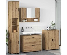 Vonios baldų rinkinys su stalčių 4 pcs Amatininkų ąžuolas