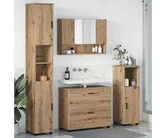 Vonios baldų rinkinys su stalčių 4 pcs Amatininkų ąžuolas
