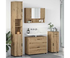 Vonios baldų rinkinys su stalčių 4 pcs Amatininkų ąžuolas