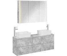 Vonios baldų rinkinys 4 pcs Betono pilka