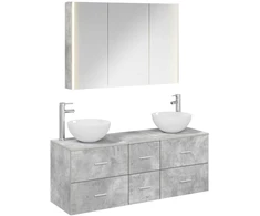 Vonios baldų rinkinys 4 pcs Betono pilka