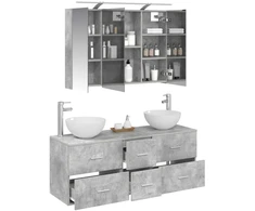 Vonios baldų rinkinys 4 pcs Betono pilka