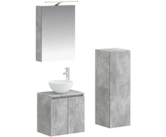 Vonios baldų rinkinys 4 pcs Betono pilka