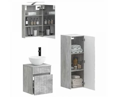 Vonios baldų rinkinys 4 pcs Betono pilka