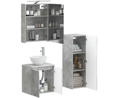 Vonios baldų rinkinys 4 pcs Betono pilka