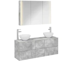 Vonios baldų rinkinys 4 pcs Betono pilka