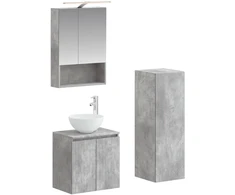 Vonios baldų rinkinys 4 pcs Betono pilka
