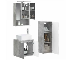 Vonios baldų rinkinys 4 pcs Betono pilka