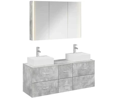 Vonios baldų rinkinys 4 pcs Betono pilka