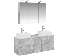 Vonios baldų rinkinys 4 pcs Betono pilka