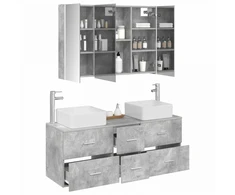 Vonios baldų rinkinys 4 pcs Betono pilka