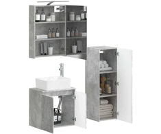 Vonios baldų rinkinys 4 pcs Betono pilka