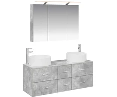 Vonios baldų rinkinys 4 pcs Betono pilka