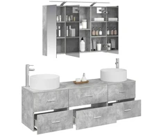 Vonios baldų rinkinys 4 pcs Betono pilka