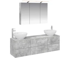 Vonios baldų rinkinys 4 pcs Betono pilka