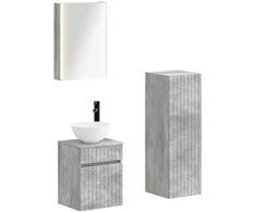 Vonios baldų rinkinys 4 pcs Betono pilka
