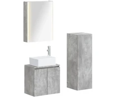 Vonios baldų rinkinys 4 pcs Betono pilka