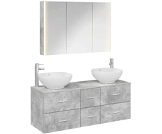 Vonios baldų rinkinys 4 pcs Betono pilka