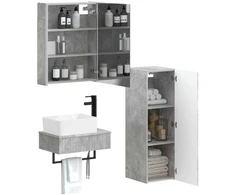 Vonios baldų rinkinys 4 pcs Betono pilka