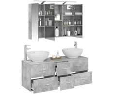 Vonios baldų rinkinys 4 pcs Betono pilka